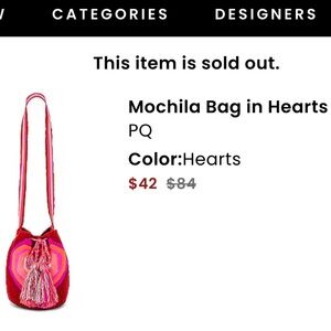 PQ Mochila Bag in Hearts